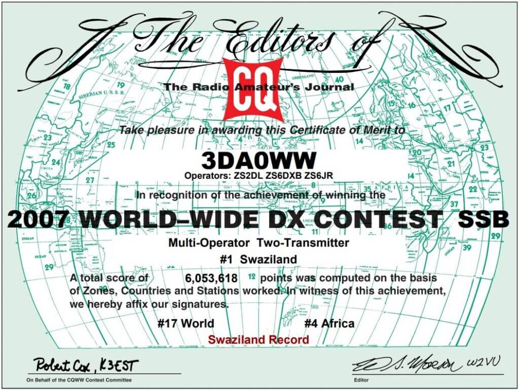 3DA0WW 2007