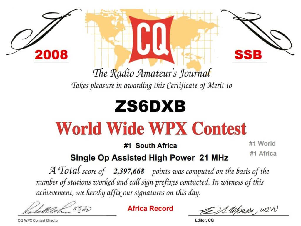 ZS6DXB CQ WPX 2008