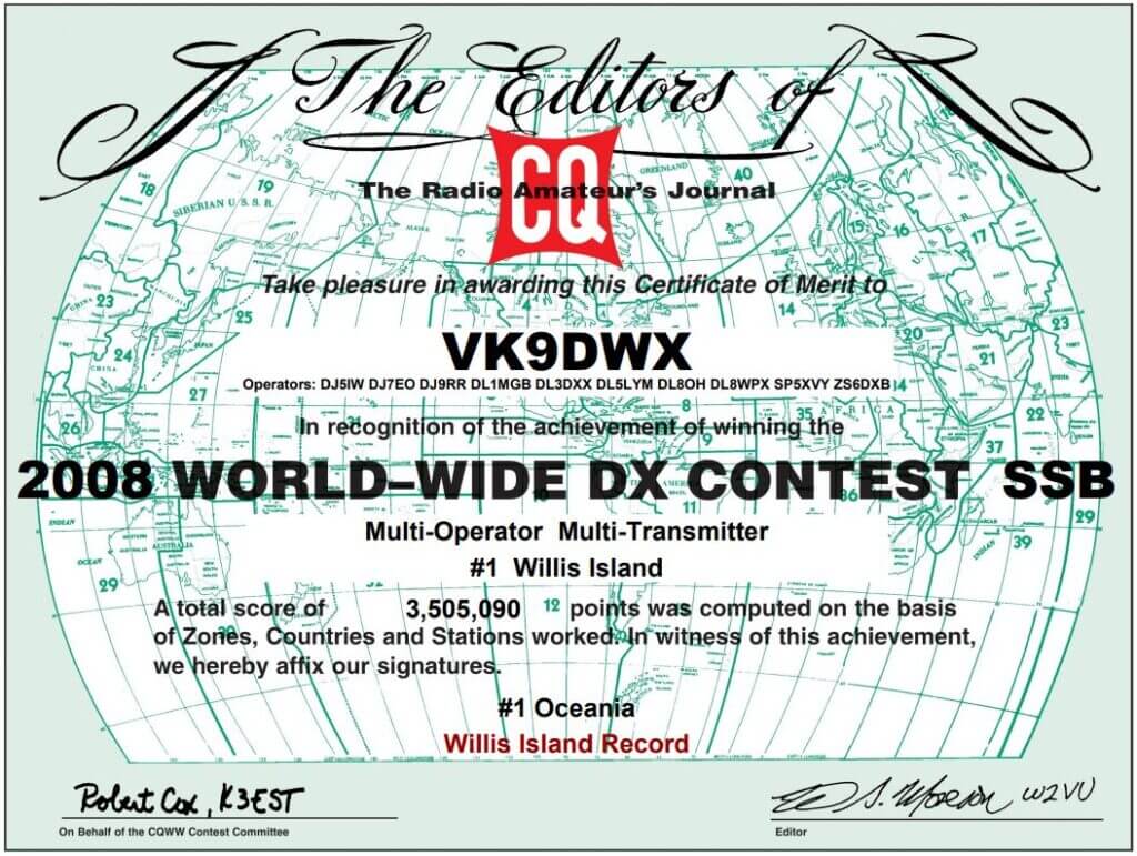VK9DWX CQ WW 2008