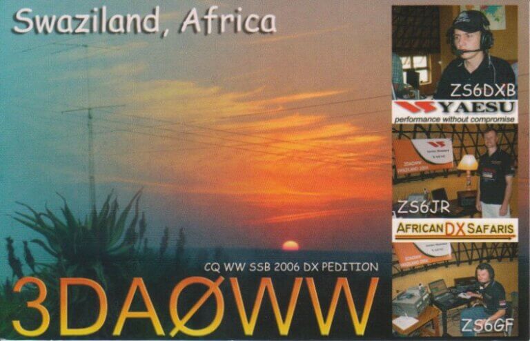 3DA0WW QSL Card